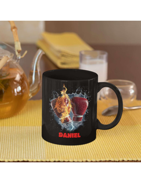 Taza de Café Personalizada LASNECK Guantes de Boxeo 311ml