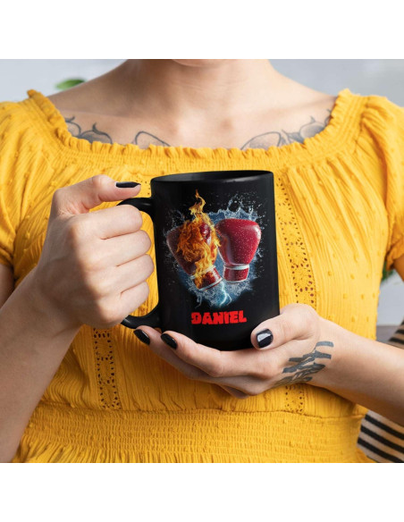 Taza de Café Personalizada LASNECK Guantes de Boxeo 311ml