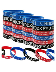 24 Pulseras de Silicona Motivacionales Hockey TuRin