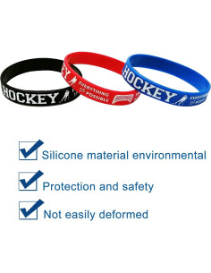 24 Pulseras de Silicona Motivacionales Hockey TuRin 2