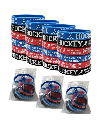 24 Pulseras de Silicona Motivacionales Hockey TuRin