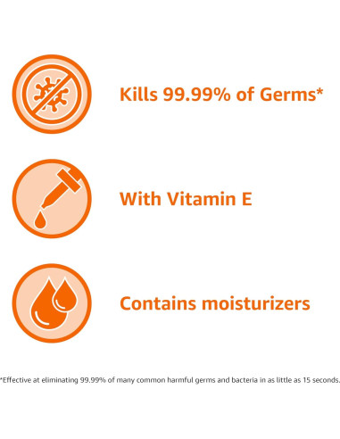 Desinfectante de manos Amazon Basics 2 litros 62% alcohol