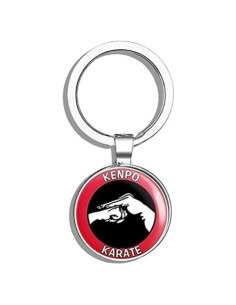 Llavero de Metal Redondo HJ Media con Diseño 3D 3.3 cm