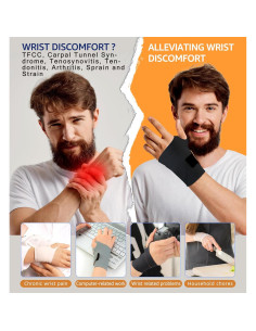 Faja de Muñeca Elástica HiRui - Soporte para Tendinitis y Esguinces 2