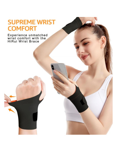Faja de Muñeca Elástica HiRui - Soporte para Tendinitis y Esguinces
