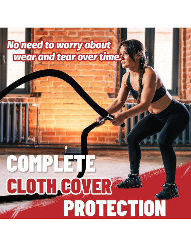 Cuerda de Batalla Just.smile 9.14m x 3.81cm para Fitness