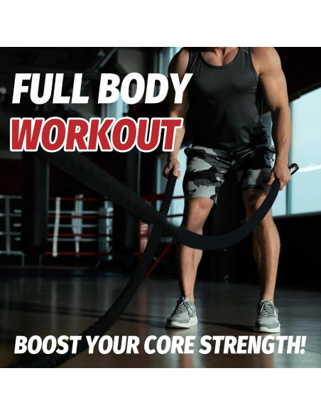 Cuerda de Batalla Just.smile 9.14m x 3.81cm para Fitness