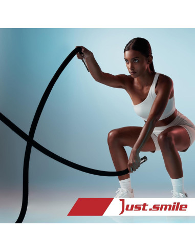 Cuerda de Batalla Just.smile 9.14m x 3.81cm para Fitness