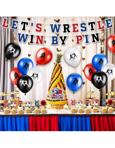 Set de Decoración de Fiesta Lucha Libre VioraWhite 31 Pcs