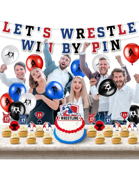 Set de Decoración de Fiesta Lucha Libre VioraWhite 31 Pcs