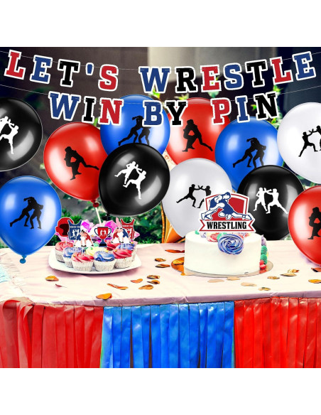 Set de Decoración de Fiesta Lucha Libre VioraWhite 31 Pcs