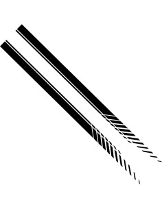 Calcomanías Lateral Auto SUNJIKA Vinilo Negro 190x9cm 2PCS 2