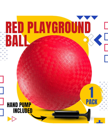 Pelota de Recreo Bedwina 21.6 cm Roja Inflable para Dodgeball
