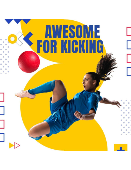 Pelota de Recreo Bedwina 21.6 cm Roja Inflable para Dodgeball