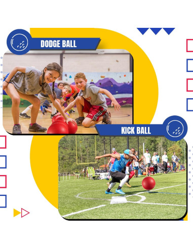 Pelota de Recreo Bedwina 21.6 cm Roja Inflable para Dodgeball