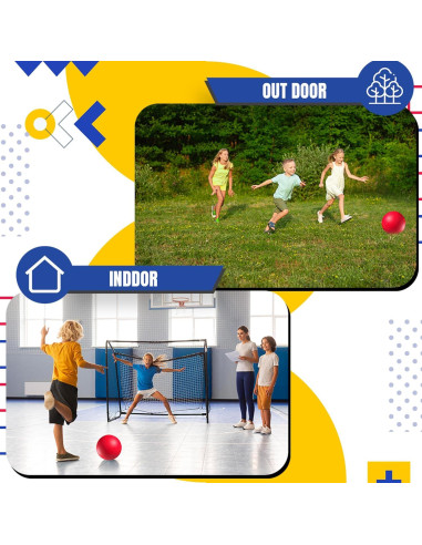 Pelota de Recreo Bedwina 21.6 cm Roja Inflable para Dodgeball