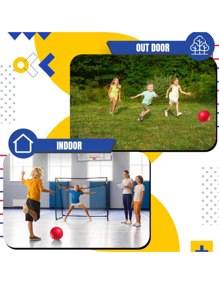Pelota de Recreo Bedwina 21.6 cm Roja Inflable para Dodgeball