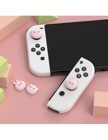Cubiertas Joystick Nintendo Switch PlayVital Oso Rosa