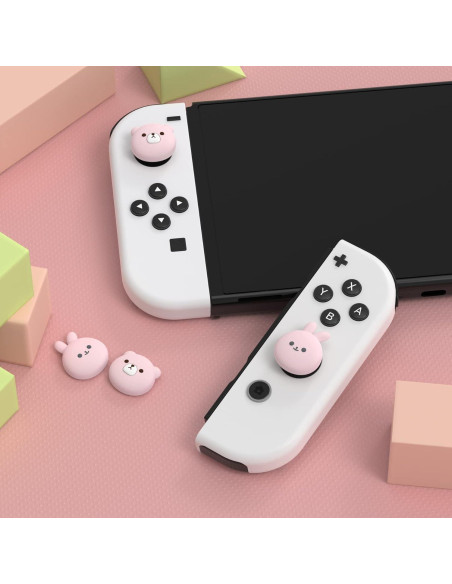 Cubiertas Joystick Nintendo Switch PlayVital Oso Rosa
