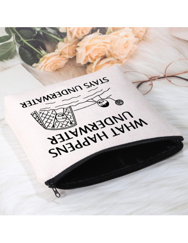 Bolsa Cosmética POFULL para Viaje y Maquillaje - 23.4x17.3cm