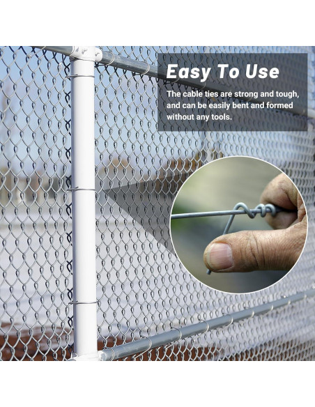 Sujetadores de Cerca de Cadena U0U 21cm Aluminio 60 Piezas