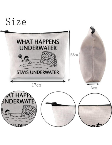 Bolsa Cosmética POFULL para Viaje y Maquillaje - 23.4x17.3cm