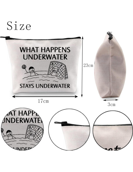 Bolsa Cosmética POFULL para Viaje y Maquillaje - 23.4x17.3cm