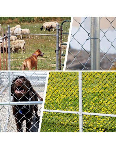 Sujetadores de Cerca de Cadena U0U 21cm Aluminio 60 Piezas