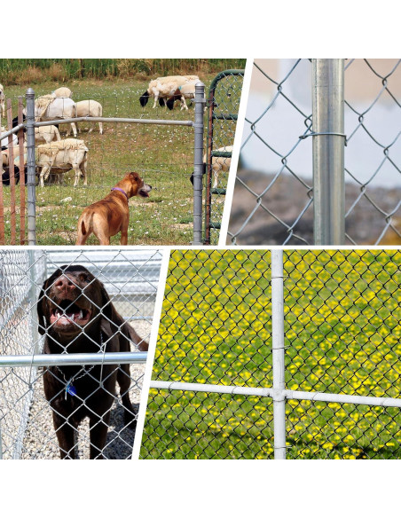 Sujetadores de Cerca de Cadena U0U 21cm Aluminio 60 Piezas