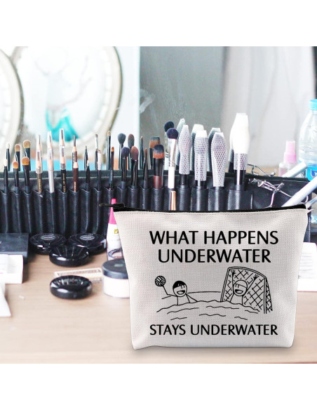 Bolsa Cosmética POFULL para Viaje y Maquillaje - 23.4x17.3cm