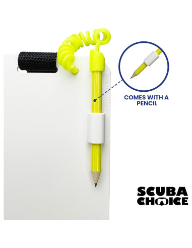 Pizarra de Buceo Scuba Choice 15x10 cm Impermeable con Lápiz