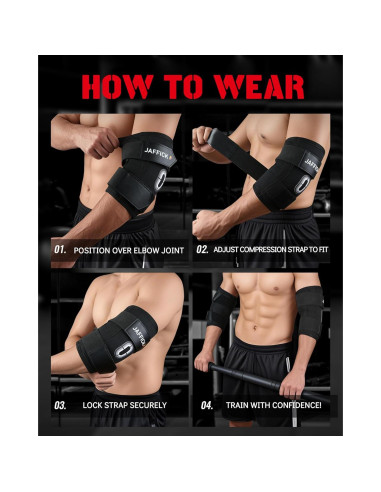 Faja de Codo Jaffick para Levantamiento de Pesas - Compresión L