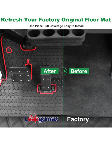 Alfombrilla de Piso Antideslizante LEAPGOMAX EZGO TXT 1994-2023