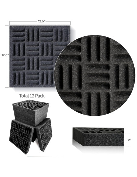 Paquete Acústico Foroomaco: 4 Trampas Graves + 12 Paneles Rejilla