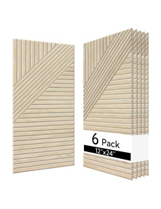 Paneles Acústicos Autoadhesivos Olanglab 6 Pzs 60x30 cm Roble