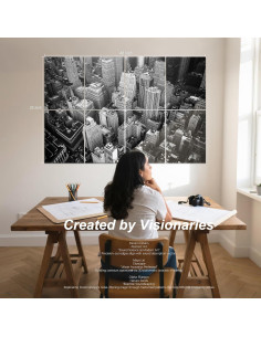 Paneles Acústicos Mollywell 8 Piezas 122x81 cm Horizonte Ciudad 2