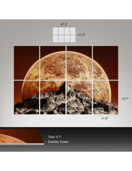 Paneles Acústicos Decorativos UMIACOUSTICS 8 Pcs 40x30cm
