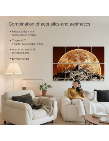 Paneles Acústicos Decorativos UMIACOUSTICS 8 Pcs 40x30cm