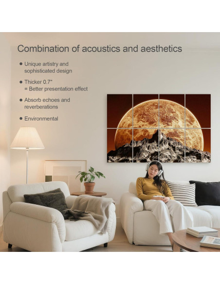 Paneles Acústicos Decorativos UMIACOUSTICS 8 Pcs 40x30cm