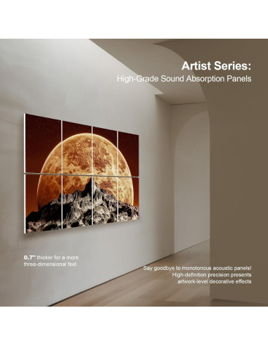 Paneles Acústicos Decorativos UMIACOUSTICS 8 Pcs 40x30cm