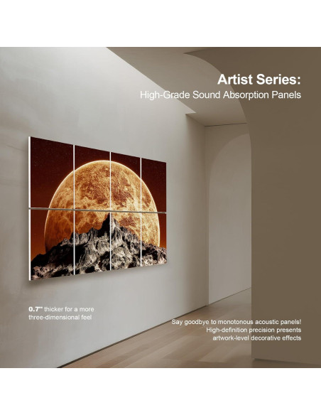 Paneles Acústicos Decorativos UMIACOUSTICS 8 Pcs 40x30cm