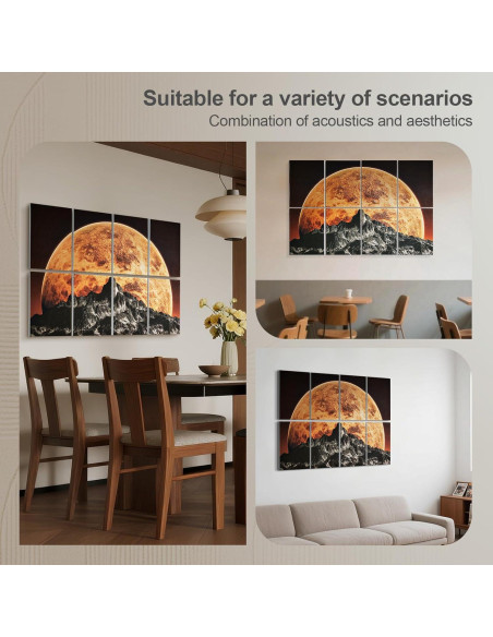 Paneles Acústicos Decorativos UMIACOUSTICS 8 Pcs 40x30cm