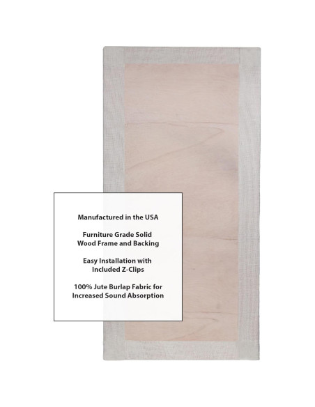 Panel Acústico Absorbente ATS Acoustics 61x122 cm Marfil