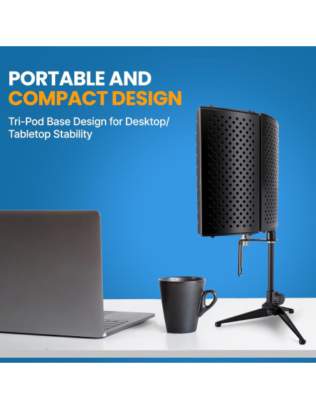 Escudo de Aislamiento de Micrófono Pyle PSMRS08.5 - Espuma Acústica Ajustable