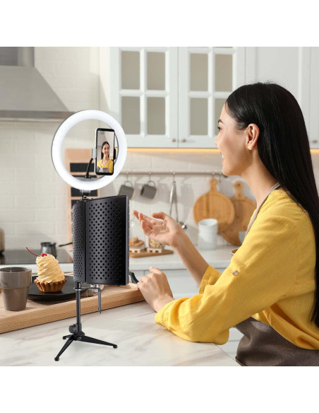 Escudo de Aislamiento de Micrófono Pyle PSMRS08.5 - Espuma Acústica Ajustable