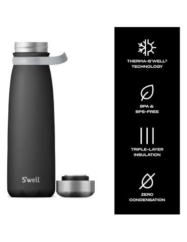 Botella S'well Traveler 40oz (1.18L) Acero Inoxidable Onyx