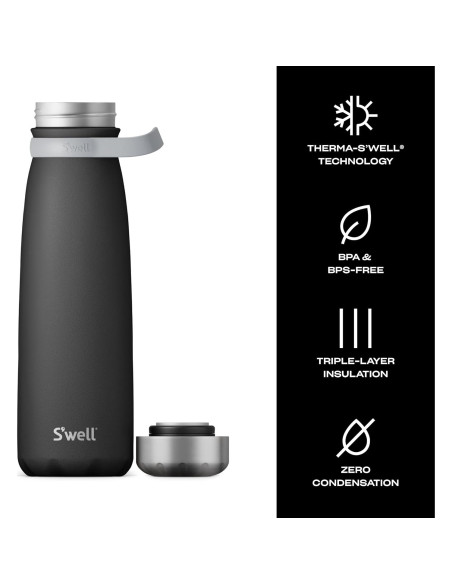 Botella S'well Traveler 40oz (1.18L) Acero Inoxidable Onyx