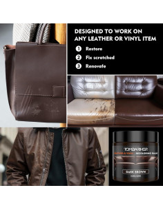 Bálsamo Recoloración Cuero TOMBARINGR Marrón Oscuro 320g 2