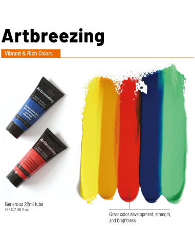 Juego de Pintura Acrílica Artbreezing 24 Piezas 22 ml