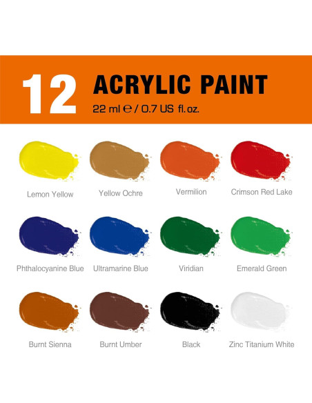 Juego de Pintura Acrílica Artbreezing 24 Piezas 22 ml